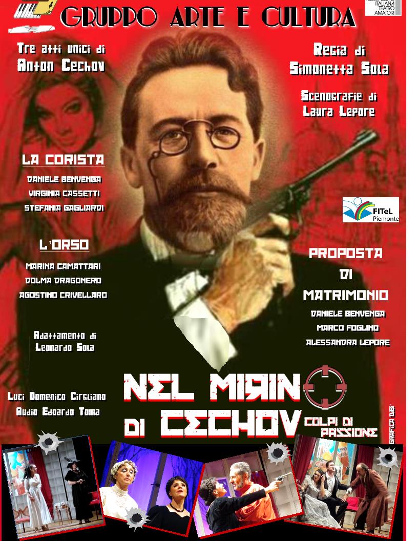 Locandina teatro Nel mirino di Cechov